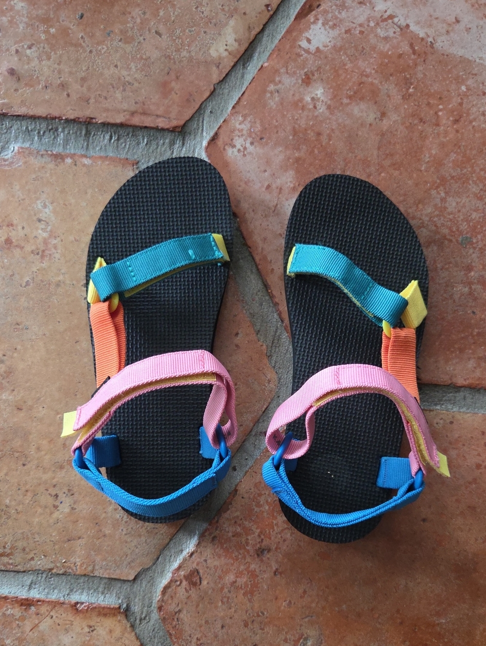 Teva multicolor adjustable strap sandal flip flops